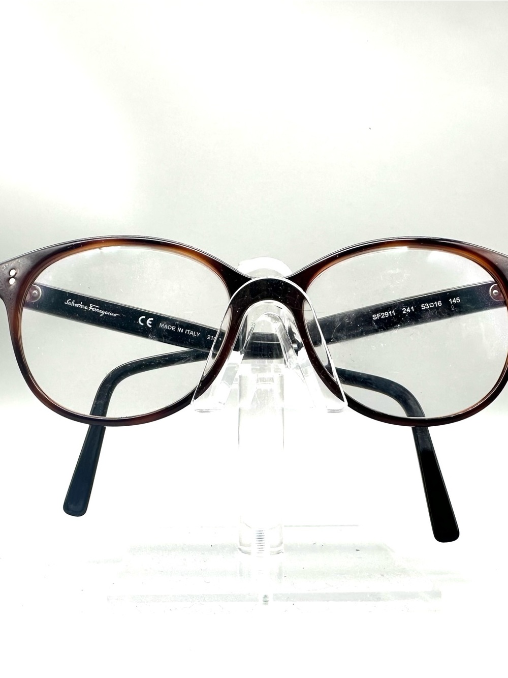 Salvatore Ferragamo SF2911 Tortoise Black Eyeglasses Frames Italy 53-16-145